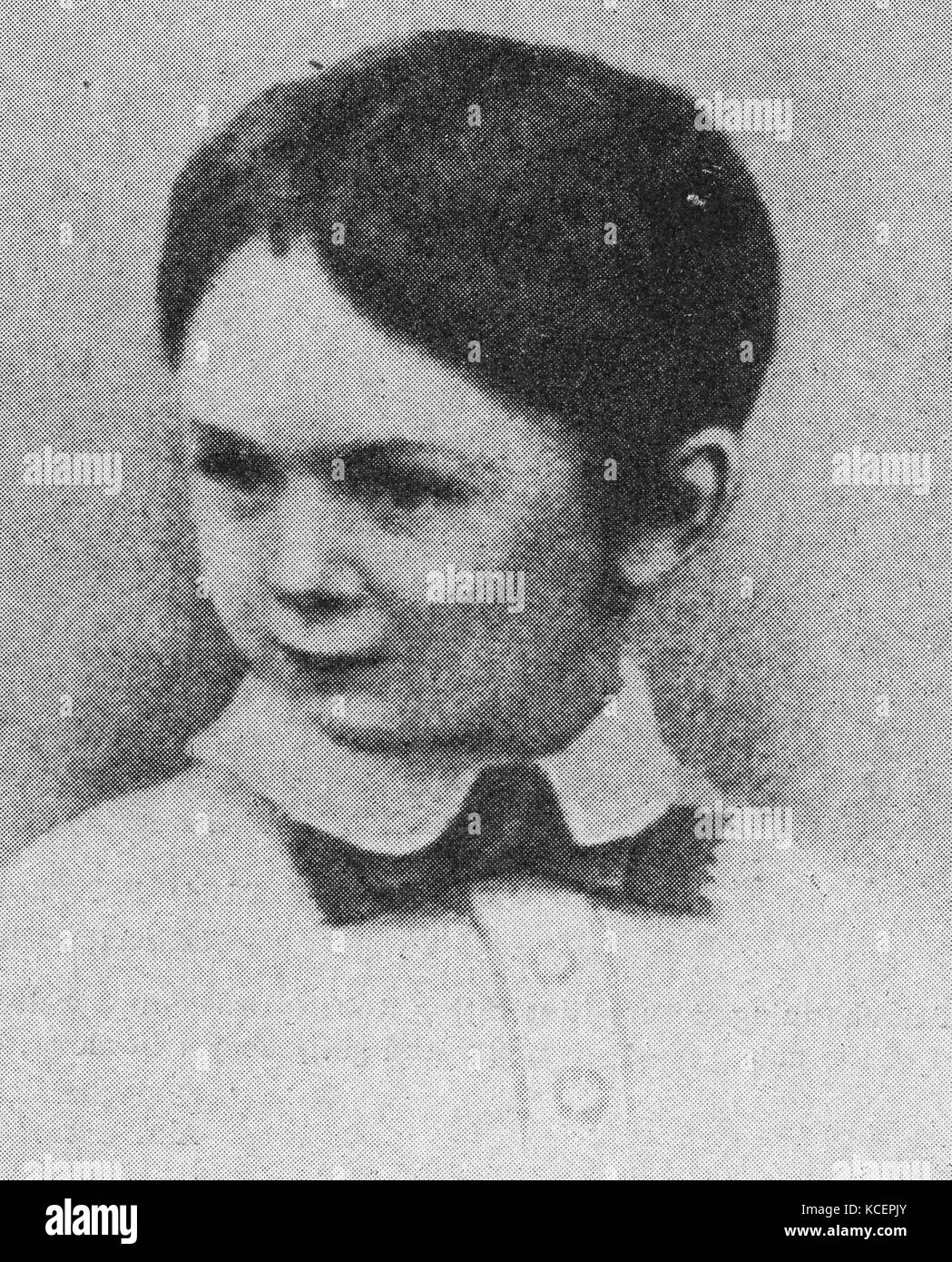 Fotografia di Algernon Charles Swinburne (1837-1909) un poeta inglese, drammaturgo, romanziere e critico. Datata del XIX secolo Foto Stock