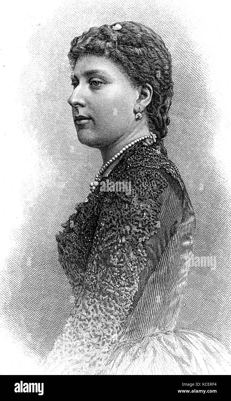 Ritratto della principessa Beatrice del Regno Unito (1857-1944) figlia della Regina Vittoria e il Principe Albert. Datata del XIX secolo Foto Stock