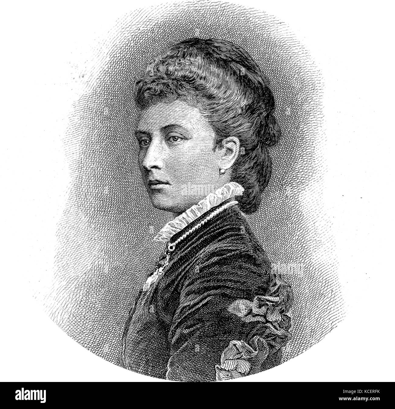 Ritratto della Principessa Luisa, duchessa di Argyll (1848-1939) figlia della Regina Vittoria e il Principe Albert. Datata del XIX secolo Foto Stock