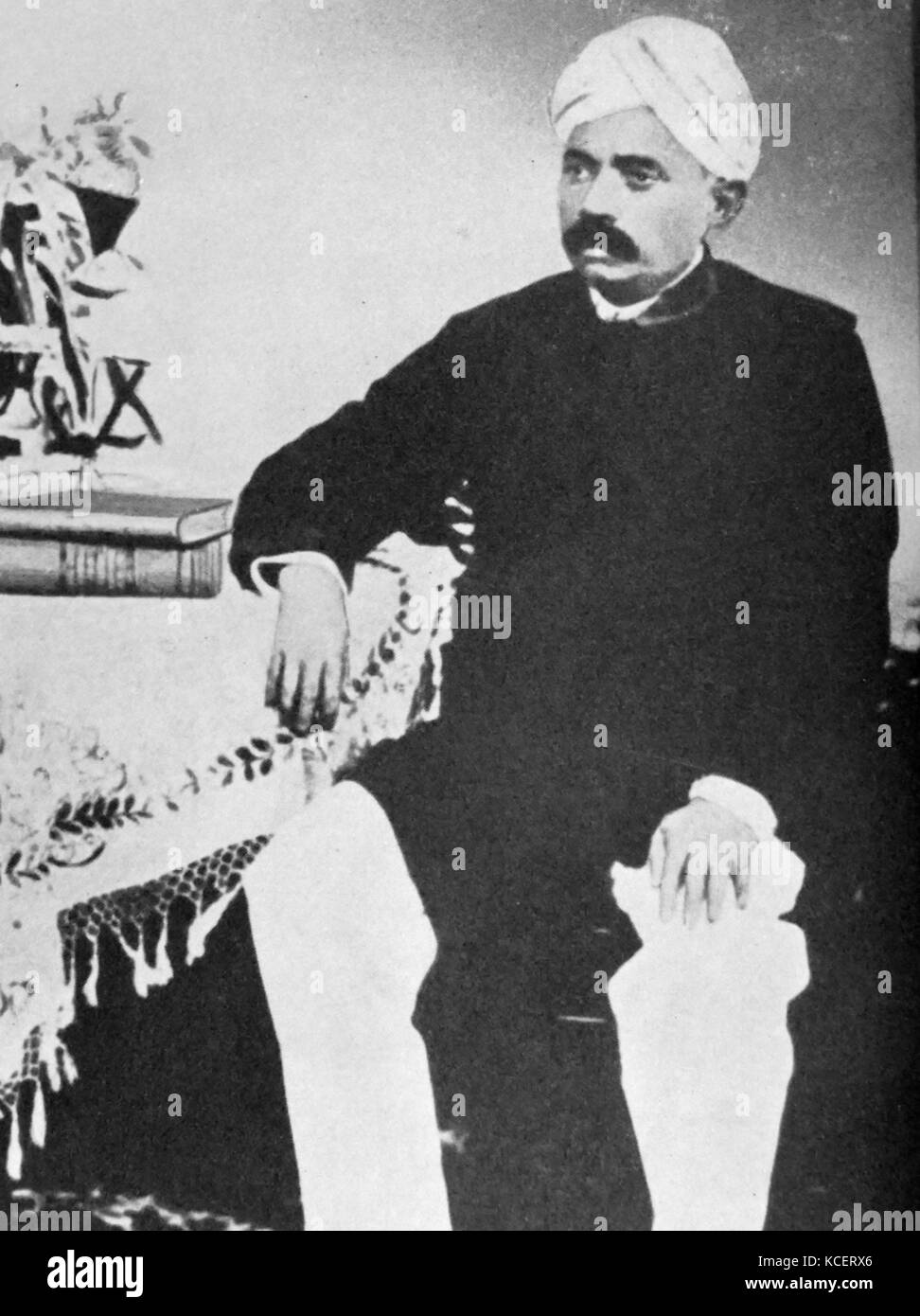 Laxmidas Karamchand Gandhi, (1860-1914). Il fratello minore di Mohandas Gandhi, il leader della movimento di indipendenza. Foto Stock