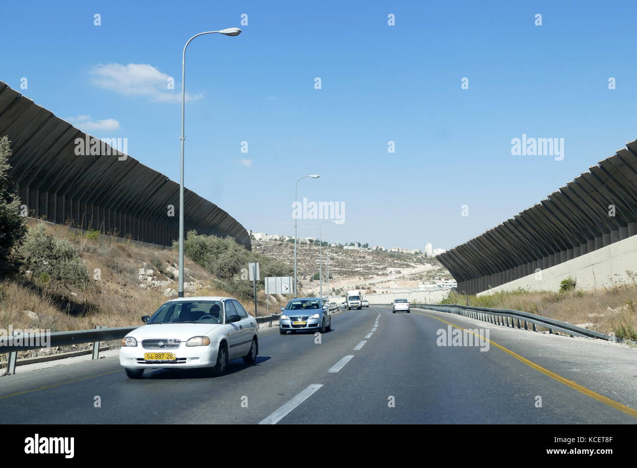 Il muro che separa Israele dalla Cisgiordania; Palestina 2016 Foto Stock