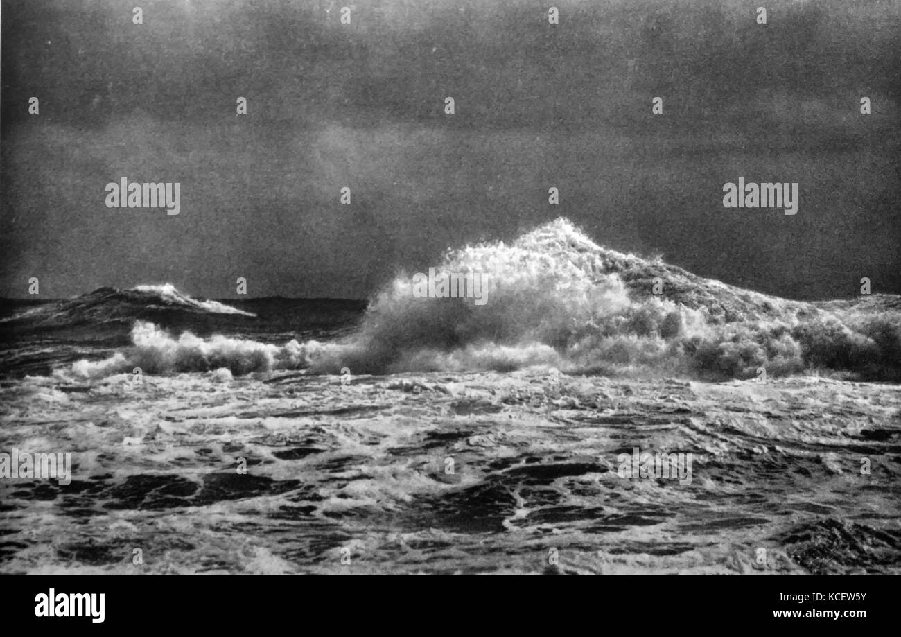 Mare tempestoso, c. 1920 da Franz Schensky (1871-1957). Foto Stock