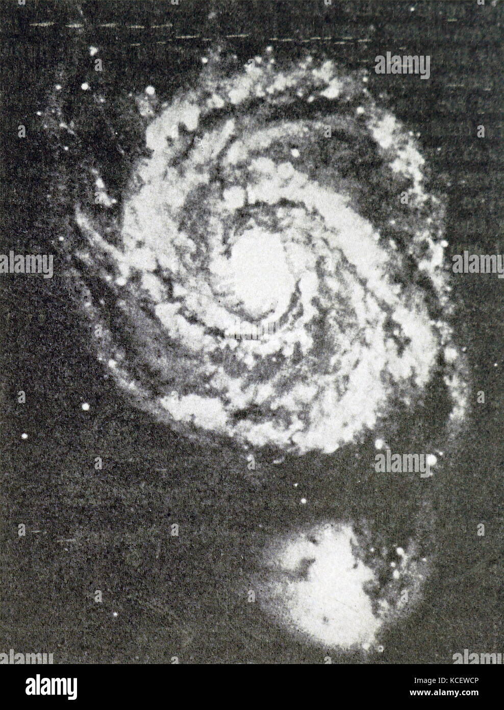 Fotografia di una nebulosa a spirale, situato nei pressi del grande bilanciere, come visto da Yerkes Observatory. In data xx secolo Foto Stock