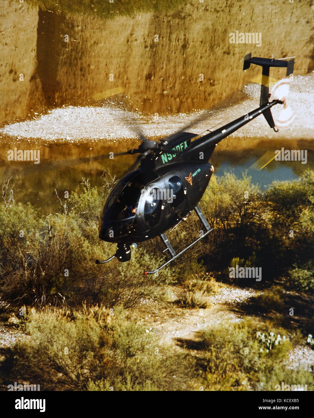 Fotografia scattata da un elicottero MD. MD Helicopters, Inc. è un americano produttore aerospaziale che produce elicotteri principalmente per uso commerciale. In data xx secolo Foto Stock