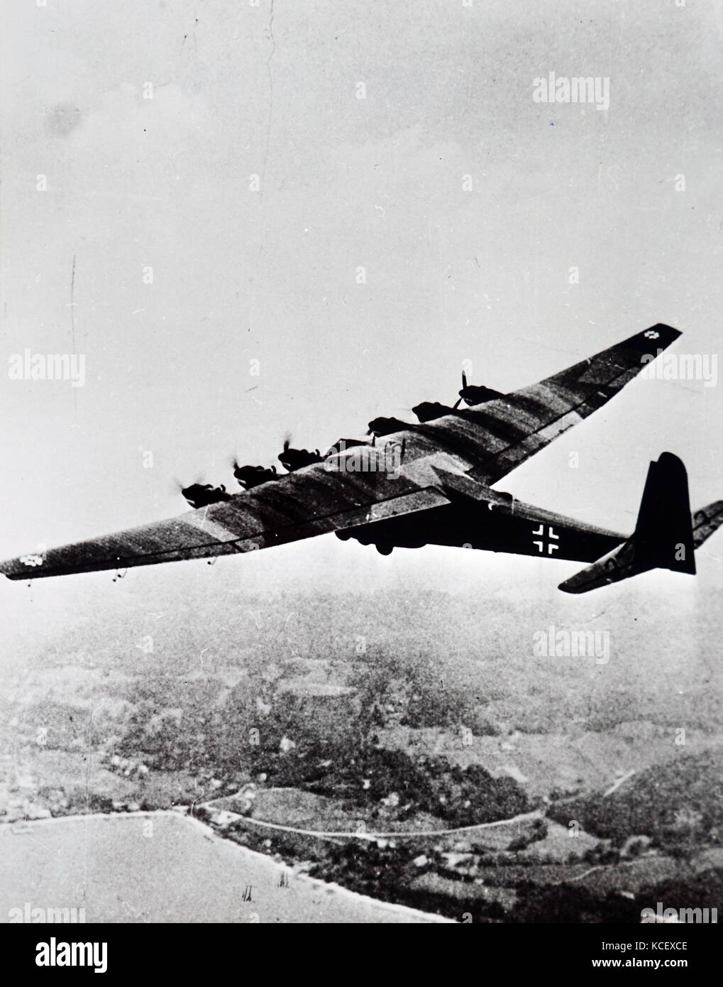 Fotografia di un Messerschmitt Me 323, un tedesco i velivoli militari da trasporto della Seconda Guerra Mondiale. In data xx secolo Foto Stock