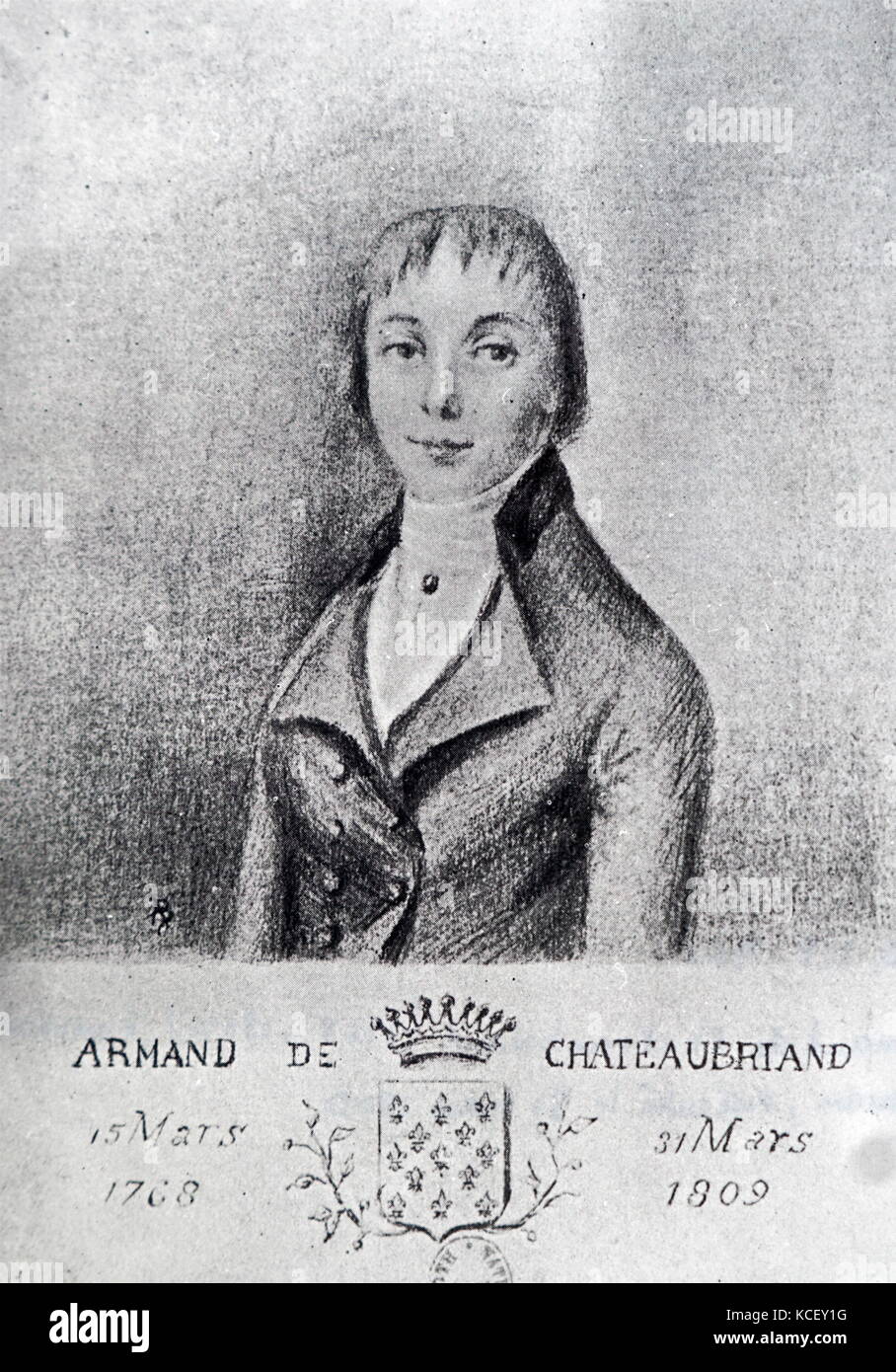 Torre in una foresta francese impostata tra alberi che potrebbero eventualmente sono state un XIX secolo hunting lodge. Datata del XIX secolo Foto Stock