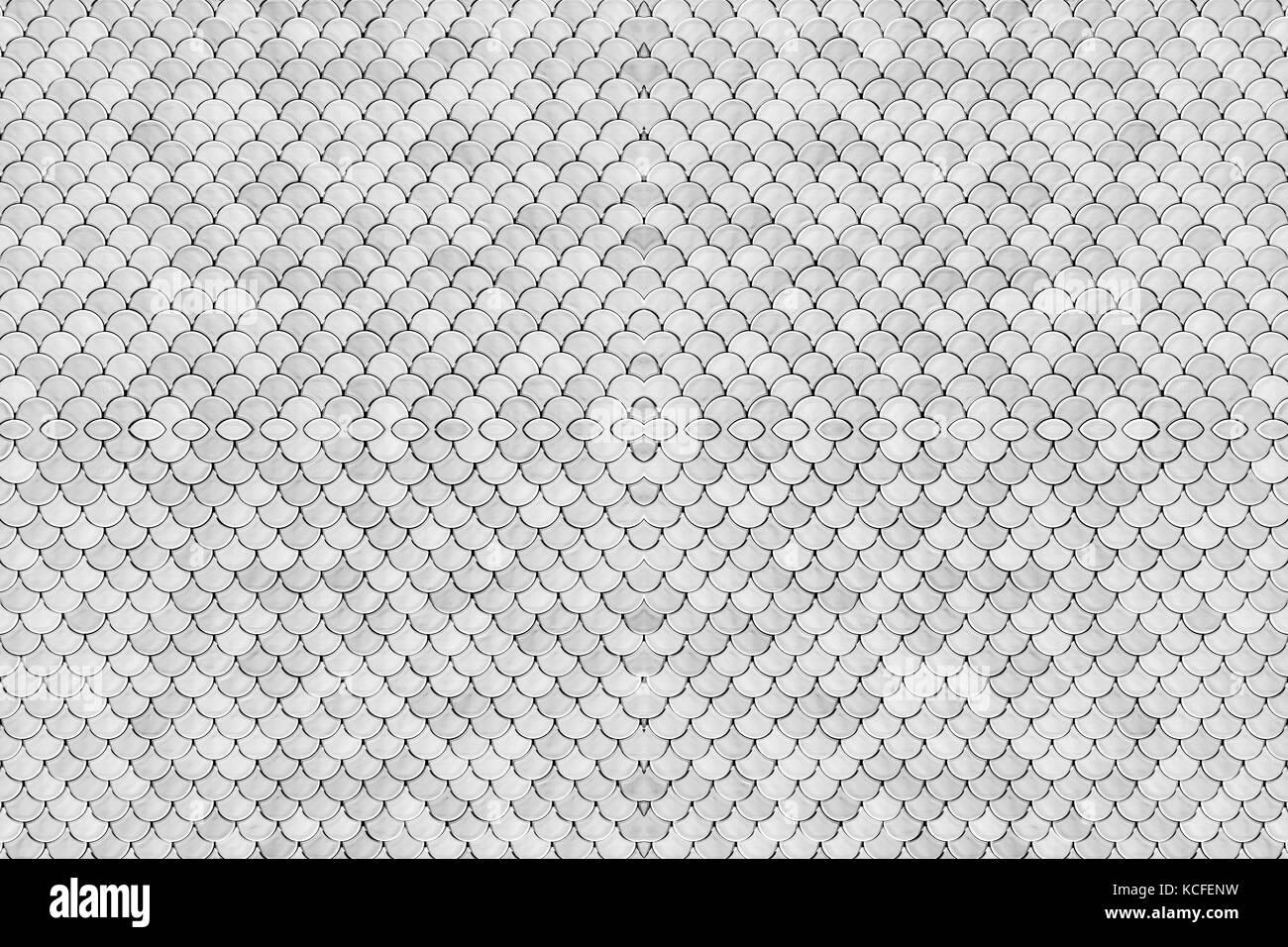 Maglia architettonica particolare con squame di pesce la texture bump Foto Stock