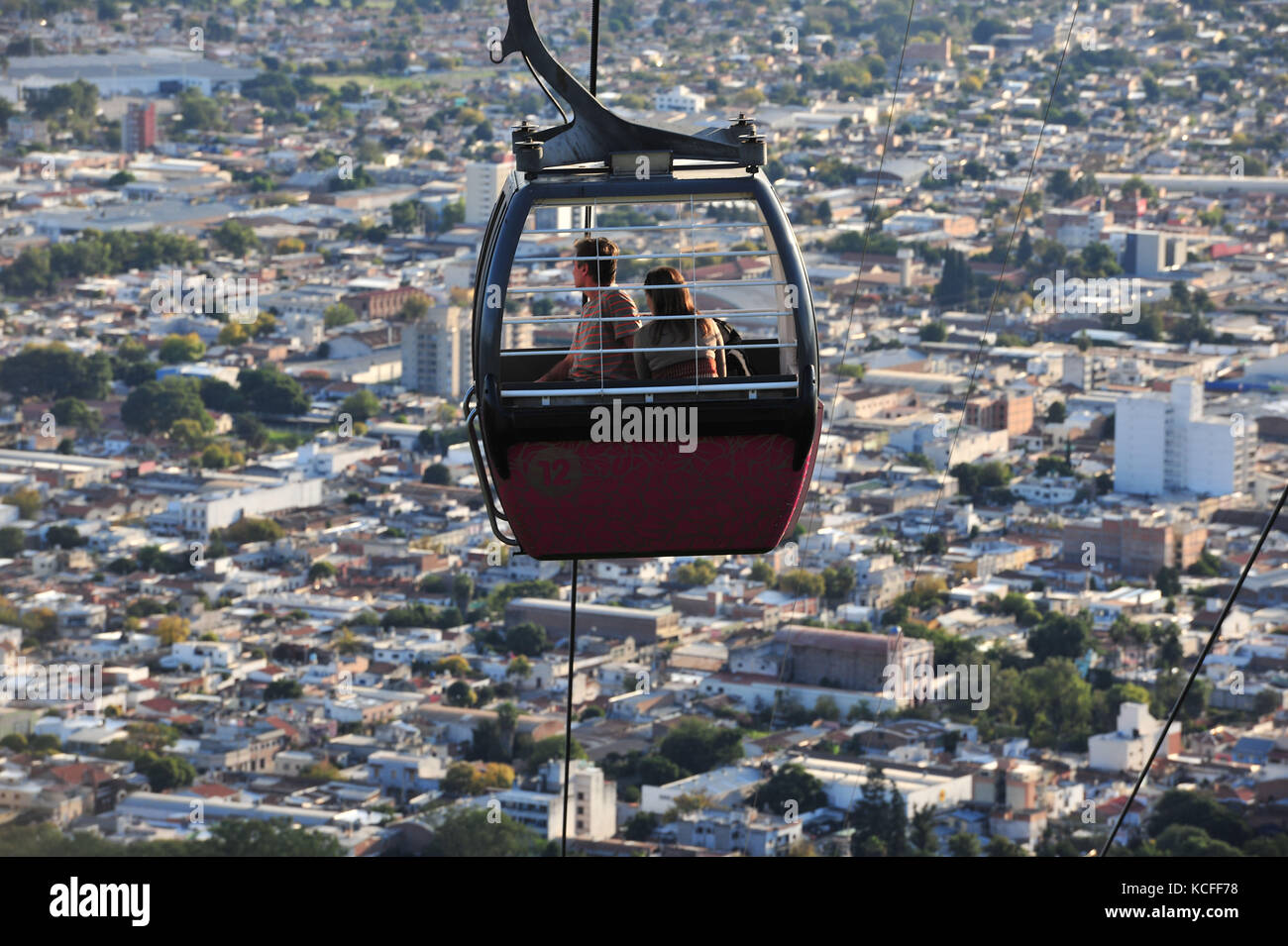 Ride, Funivia, 2015, Cerro San Bernardo, Salta, Argentina Foto Stock