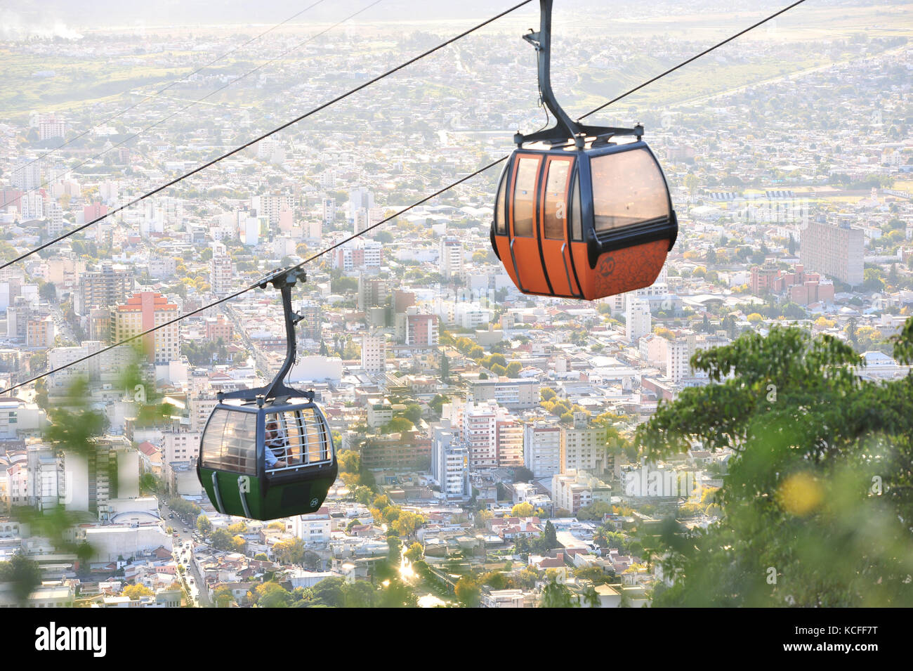 Ride, Funivia, 2015, Cerro San Bernardo, Salta, Argentina Foto Stock