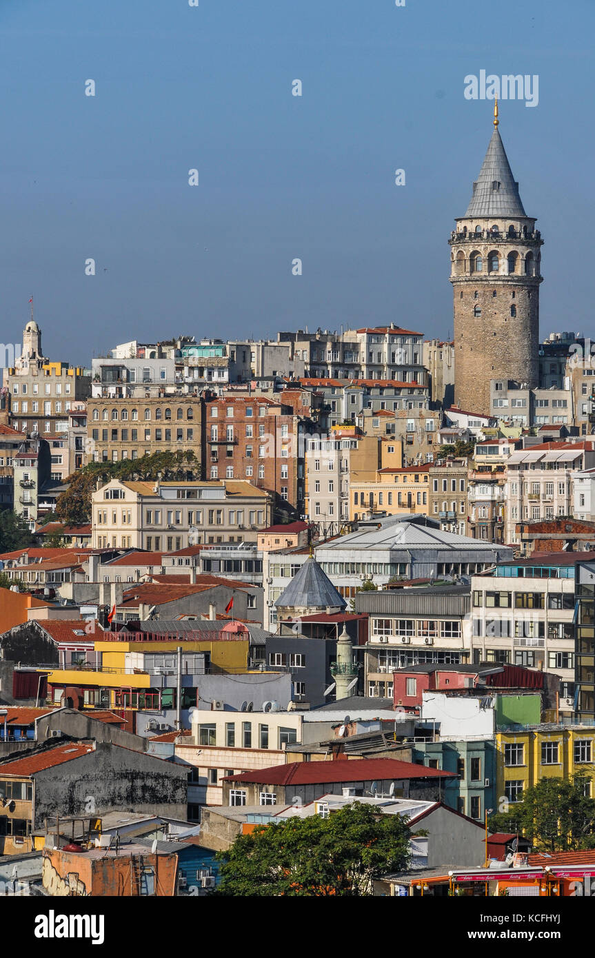 Galata kulesi, Istanbul, Turchia Foto Stock