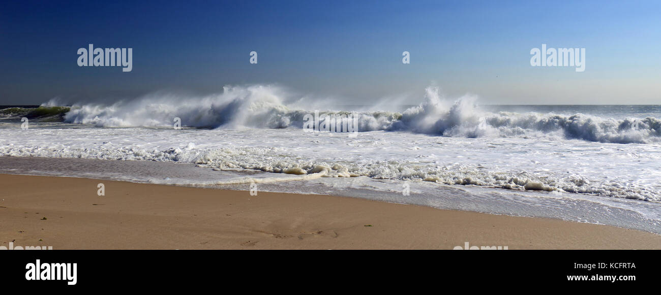 Surf su costa Jersey Shore Foto Stock