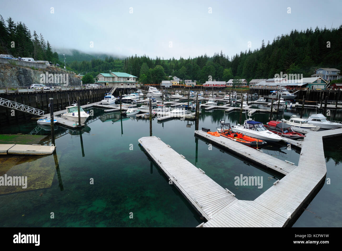 Telegraph Cove, Isola di Vancouver, BC Canada Foto Stock