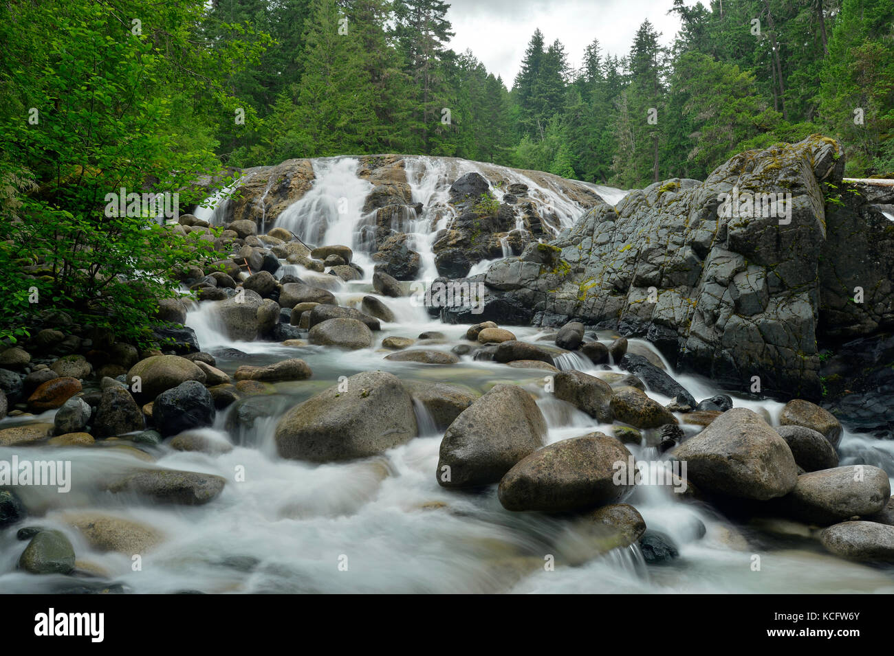 Inglese River Falls Provincial Park, l'isola di Vancouver, BC, Canada Foto Stock