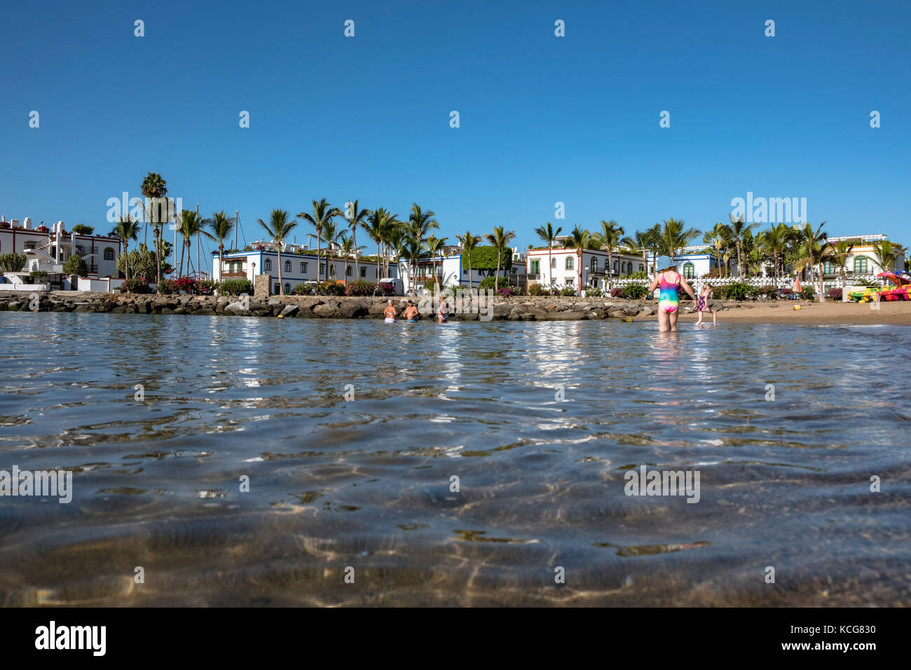 Bella Puerto de Mogan sull'isola di Gran Canaria, Spagna Foto Stock