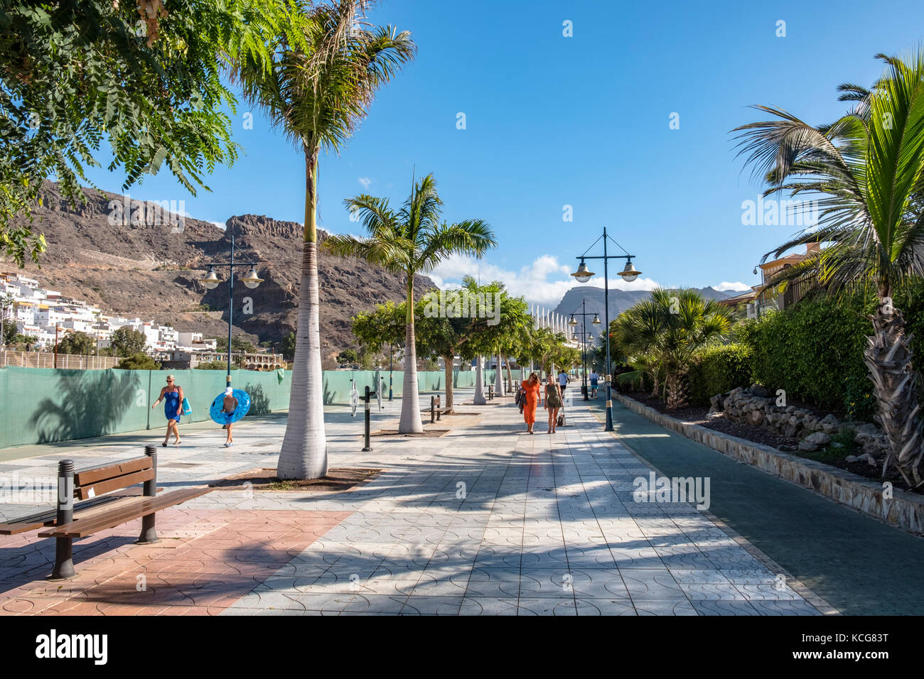 Bella Puerto de Mogan sull'isola di Gran Canaria, Spagna Foto Stock