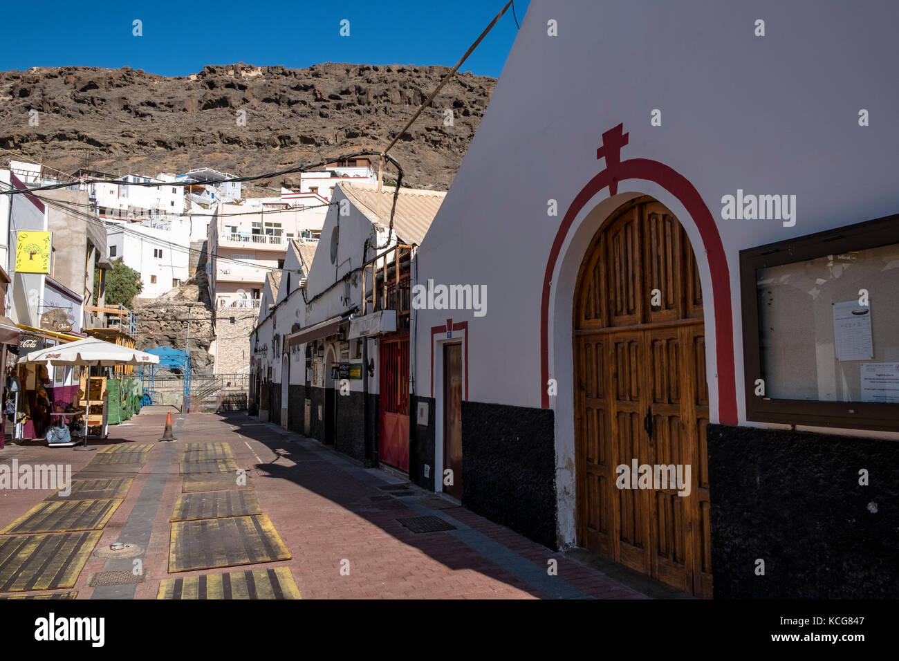 Bella Puerto de Mogan sull'isola di Gran Canaria, Spagna Foto Stock