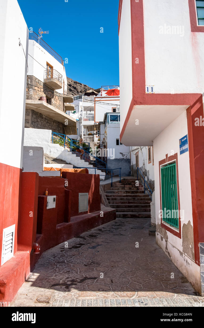 Bella Puerto de Mogan sull'isola di Gran Canaria, Spagna Foto Stock