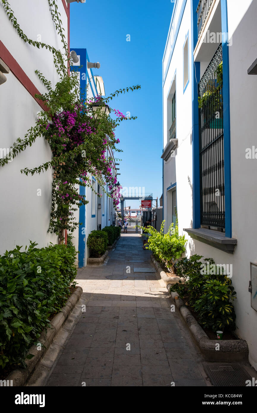 Bella Puerto de Mogan sull'isola di Gran Canaria, Spagna Foto Stock