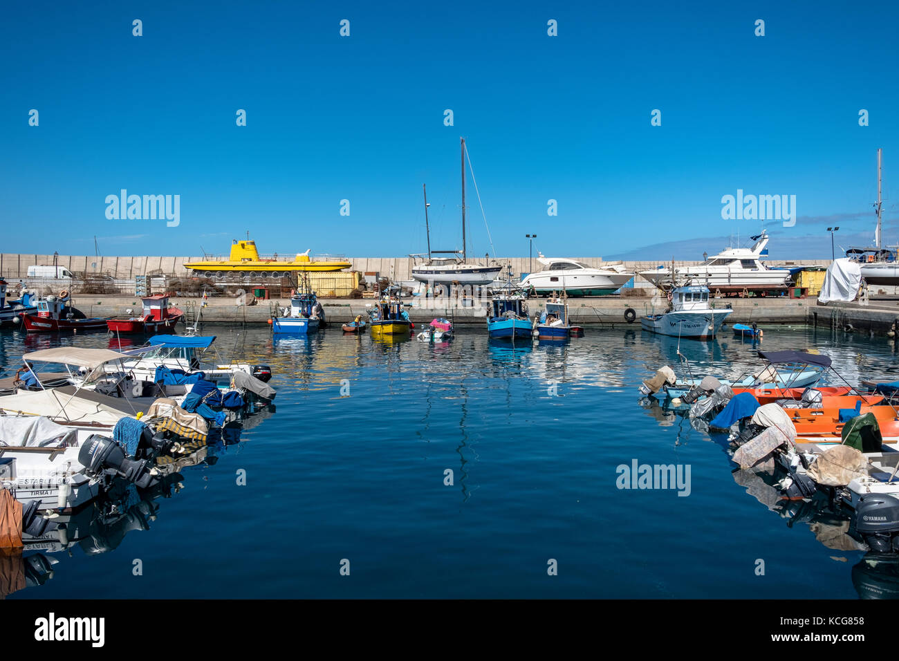 Bella Puerto de Mogan sull'isola di Gran Canaria, Spagna Foto Stock