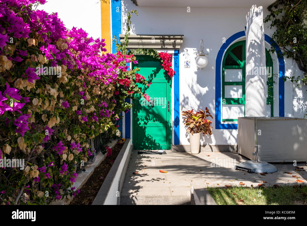 Bella Puerto de Mogan sull'isola di Gran Canaria, Spagna Foto Stock