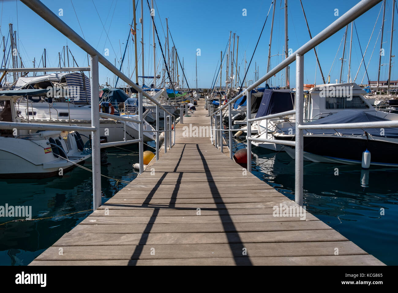 Bella Puerto de Mogan sull'isola di Gran Canaria, Spagna Foto Stock