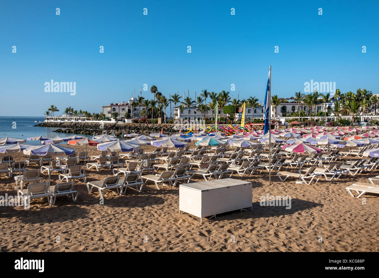 Bella Puerto de Mogan sull'isola di Gran Canaria, Spagna Foto Stock