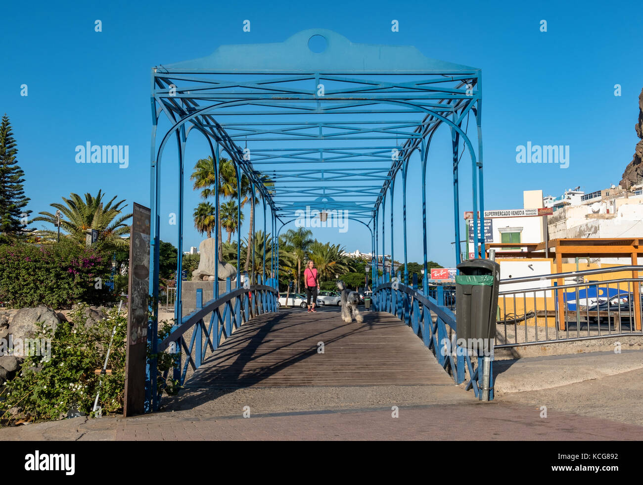 Bella Puerto de Mogan sull'isola di Gran Canaria, Spagna Foto Stock