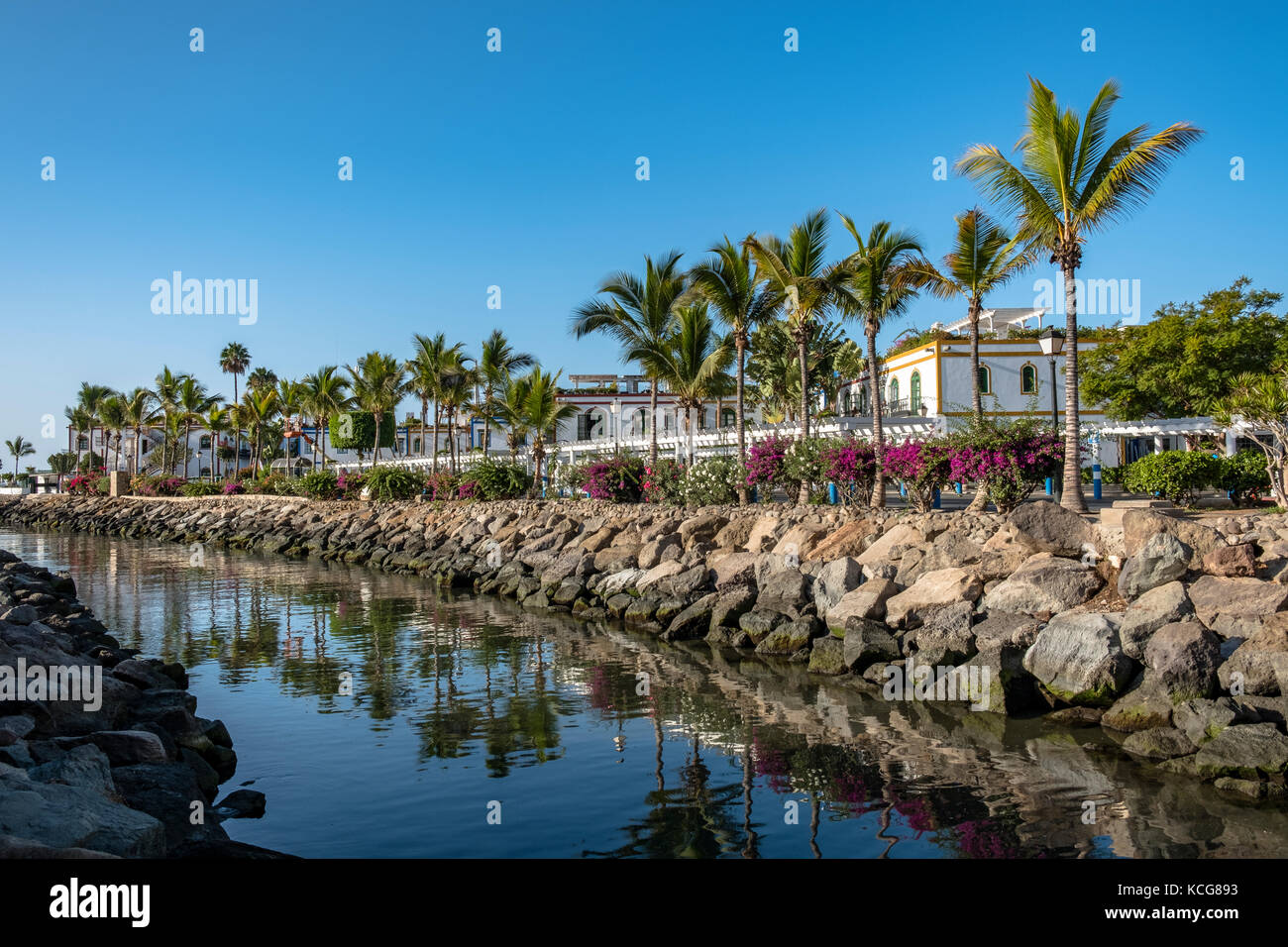 Bella Puerto de Mogan sull'isola di Gran Canaria, Spagna Foto Stock