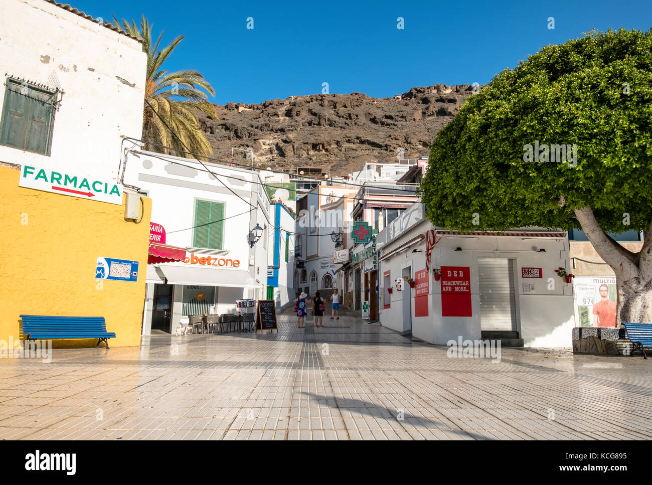 Bella Puerto de Mogan sull'isola di Gran Canaria, Spagna Foto Stock