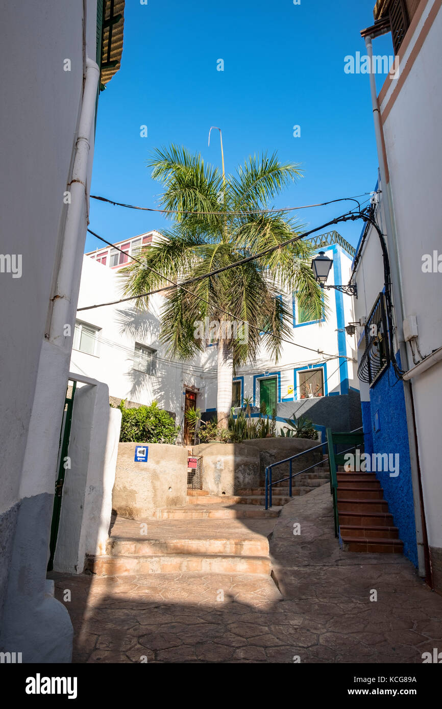 Bella Puerto de Mogan sull'isola di Gran Canaria, Spagna Foto Stock