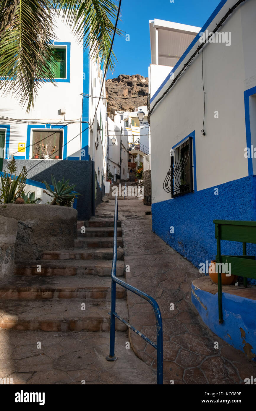 Bella Puerto de Mogan sull'isola di Gran Canaria, Spagna Foto Stock