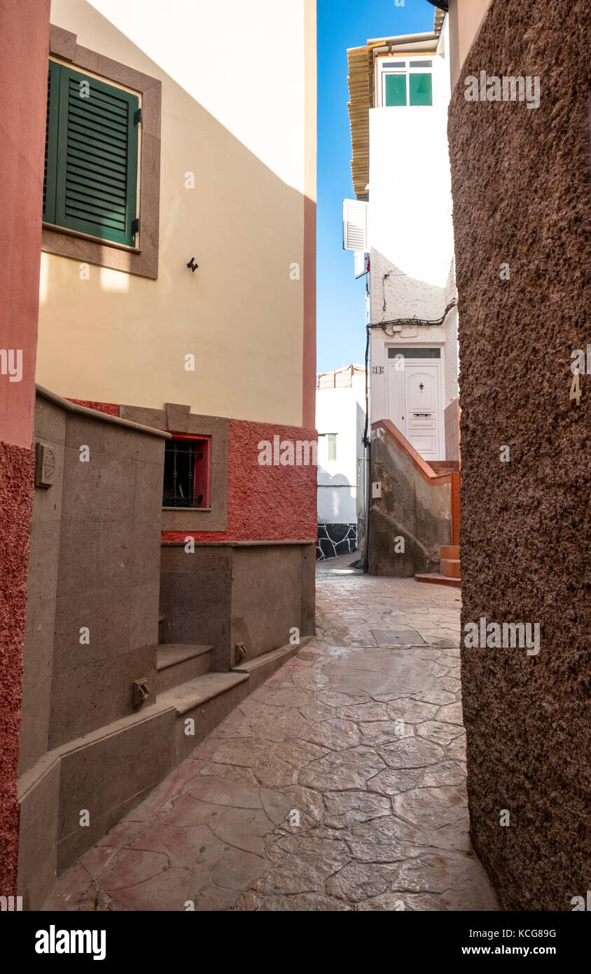 Bella Puerto de Mogan sull'isola di Gran Canaria, Spagna Foto Stock