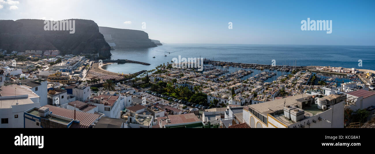 Bella Puerto de Mogan sull'isola di Gran Canaria, Spagna Foto Stock