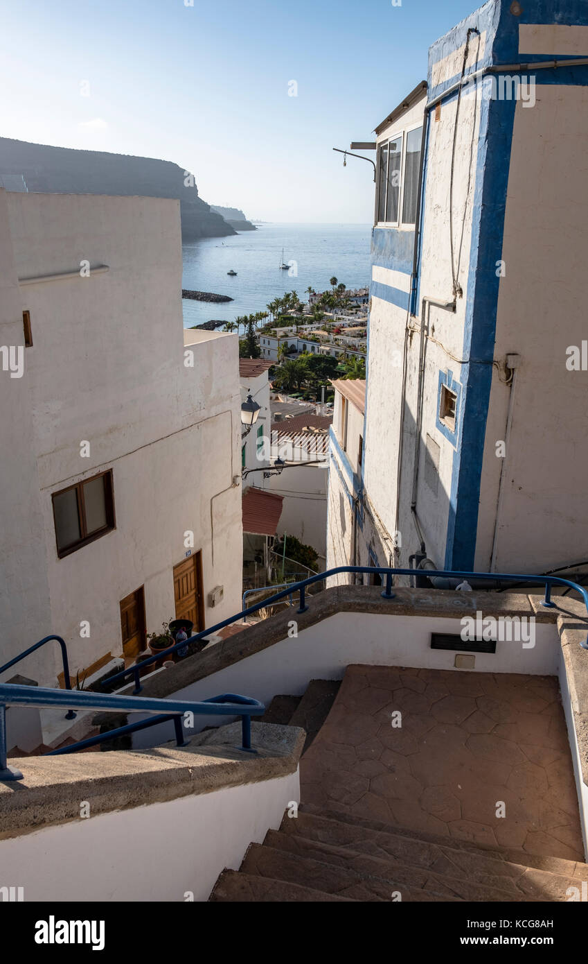 Bella Puerto de Mogan sull'isola di Gran Canaria, Spagna Foto Stock