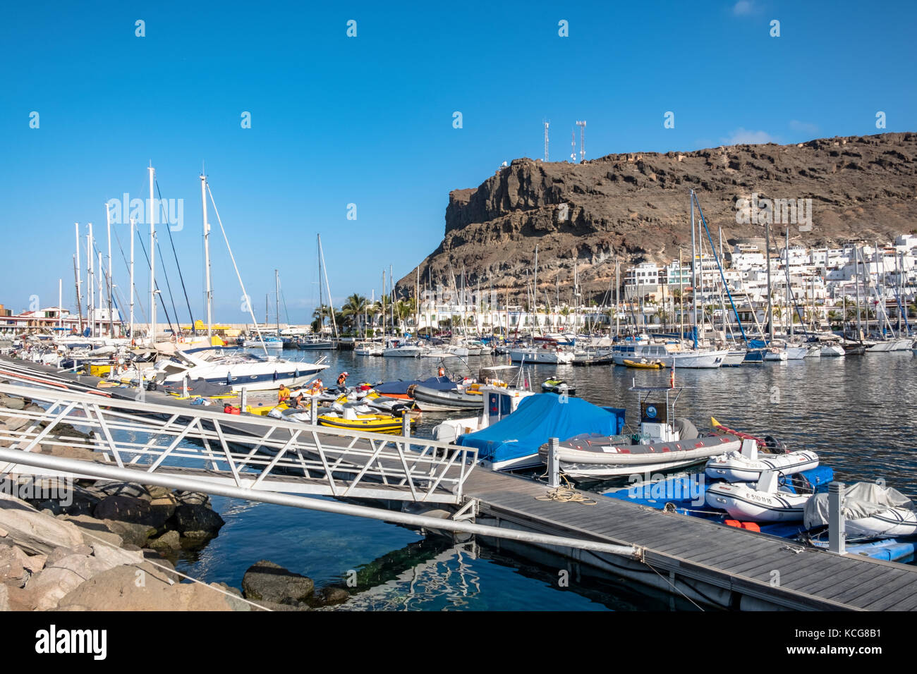 Bella Puerto de Mogan sull'isola di Gran Canaria, Spagna Foto Stock