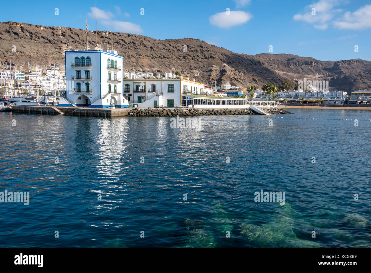 Bella Puerto de Mogan sull'isola di Gran Canaria, Spagna Foto Stock