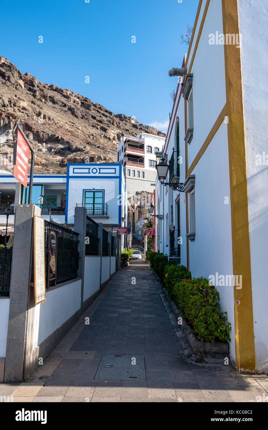 Bella Puerto de Mogan sull'isola di Gran Canaria, Spagna Foto Stock