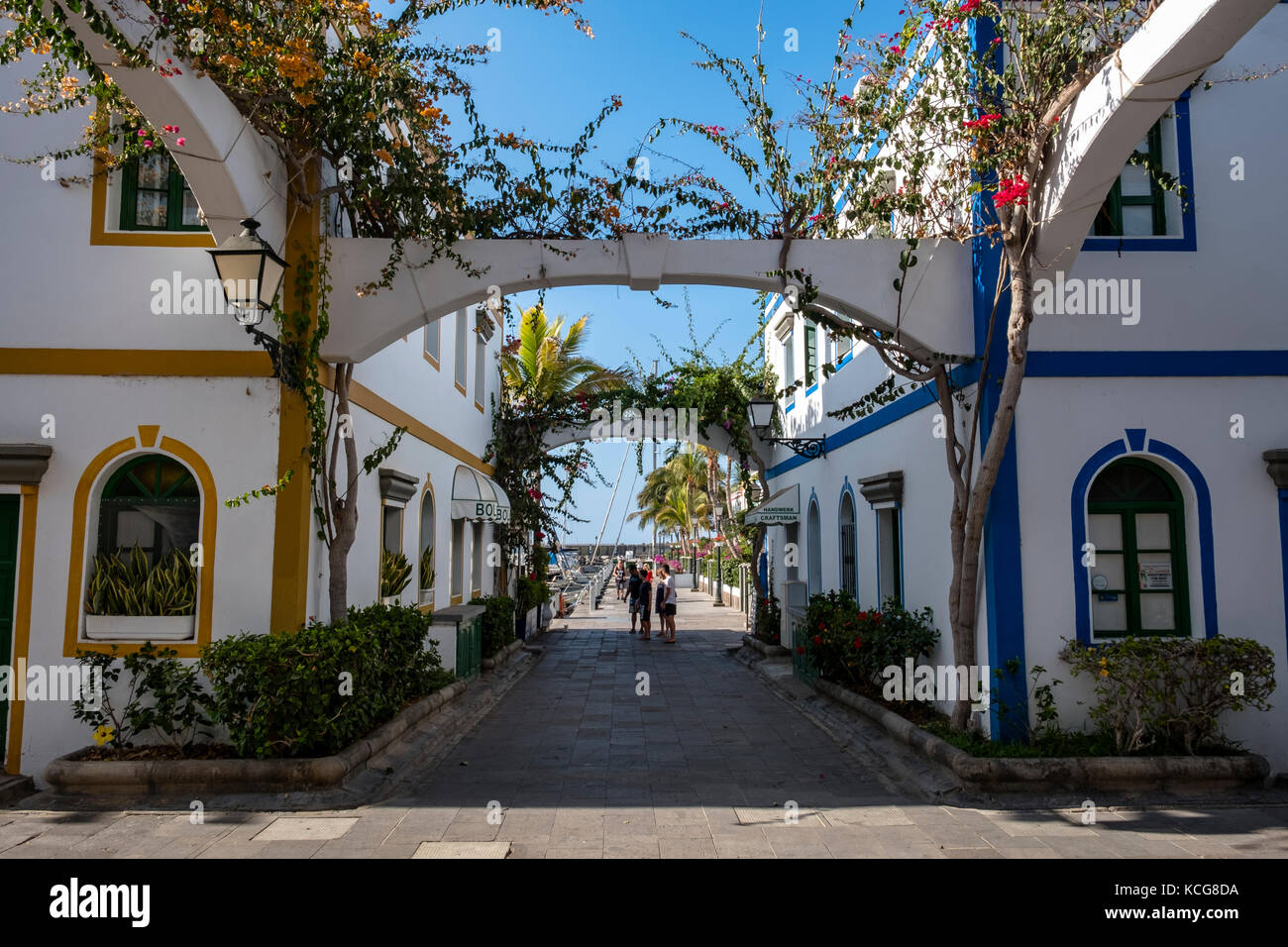 Bella Puerto de Mogan sull'isola di Gran Canaria, Spagna Foto Stock