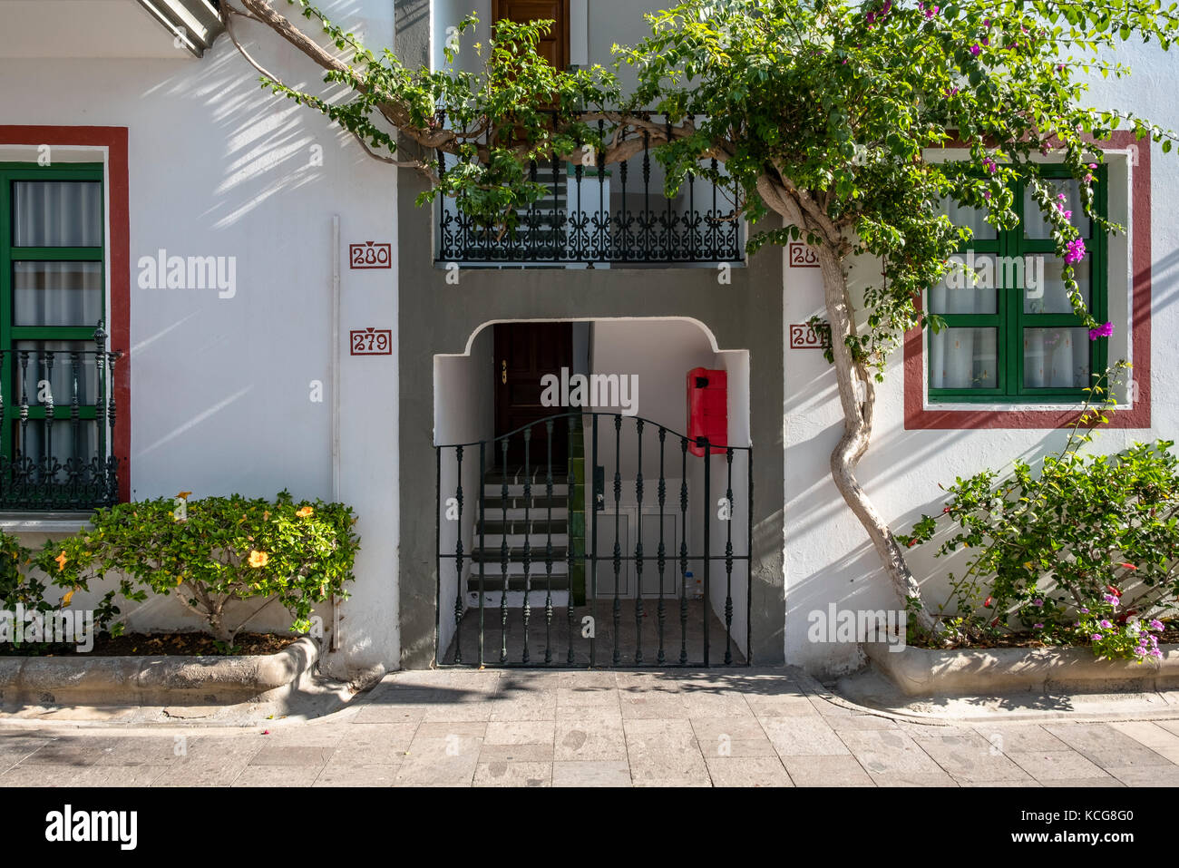 Bella Puerto de Mogan sull'isola di Gran Canaria, Spagna Foto Stock