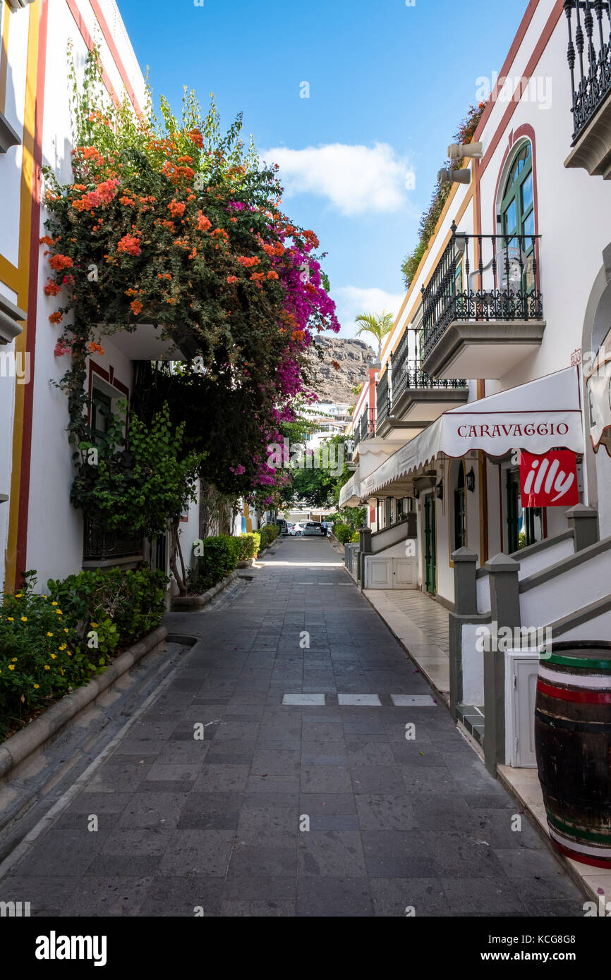 Bella Puerto de Mogan sull'isola di Gran Canaria, Spagna Foto Stock