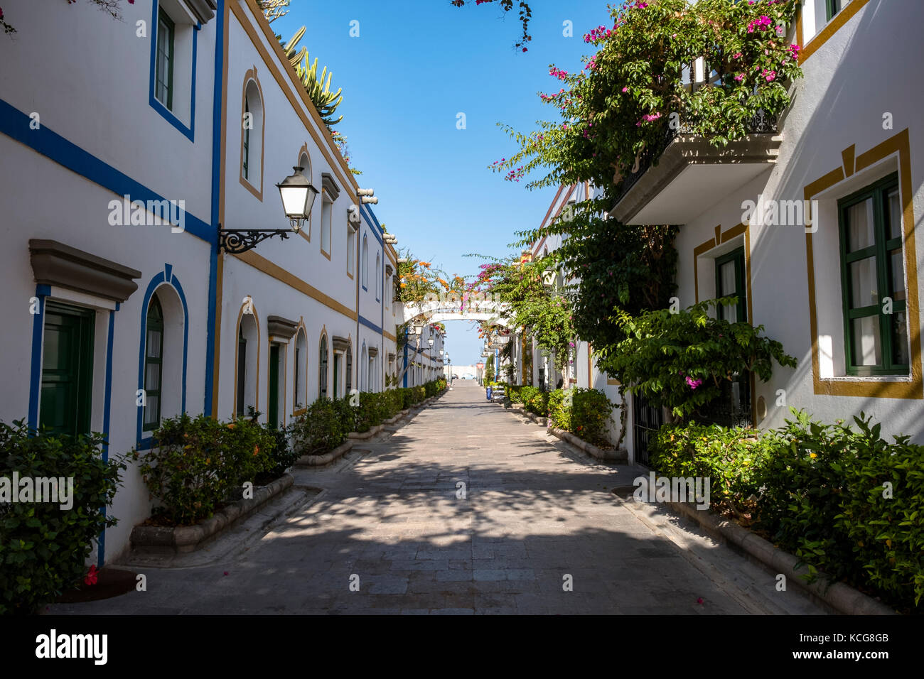 Bella Puerto de Mogan sull'isola di Gran Canaria, Spagna Foto Stock