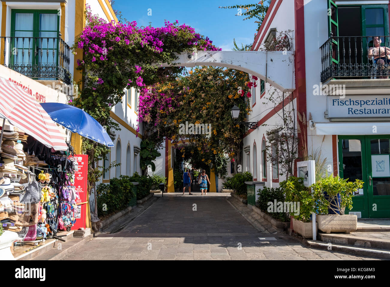 Bella Puerto de Mogan sull'isola di Gran Canaria, Spagna Foto Stock