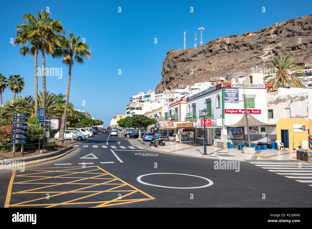 Bella Puerto de Mogan sull'isola di Gran Canaria, Spagna Foto Stock