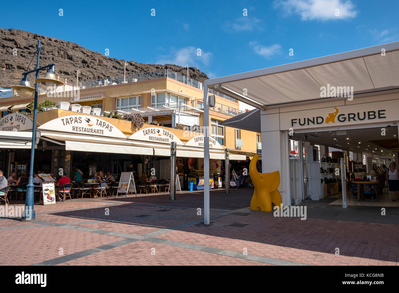 Bella Puerto de Mogan sull'isola di Gran Canaria, Spagna Foto Stock