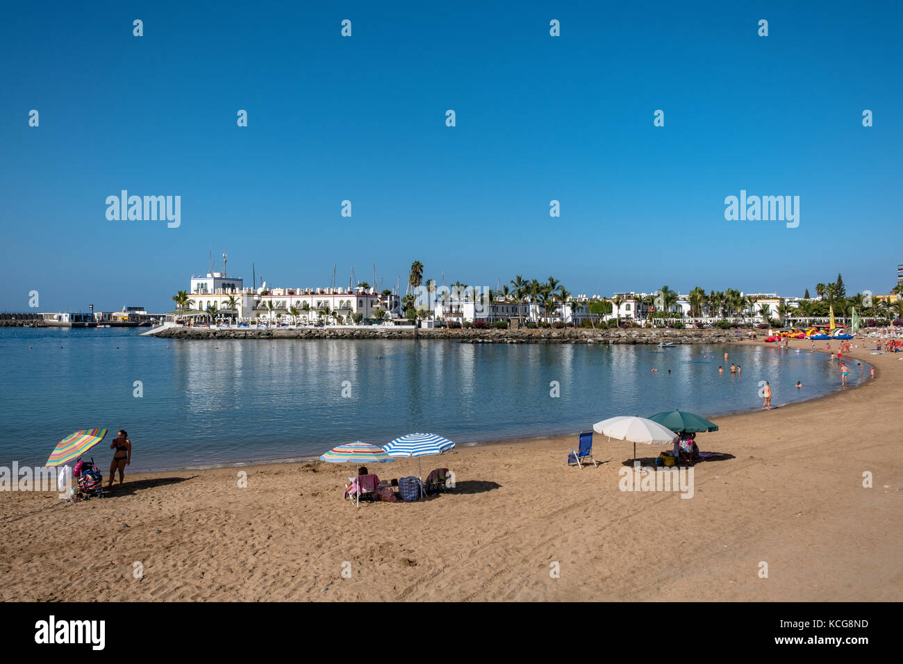 Bella Puerto de Mogan sull'isola di Gran Canaria, Spagna Foto Stock
