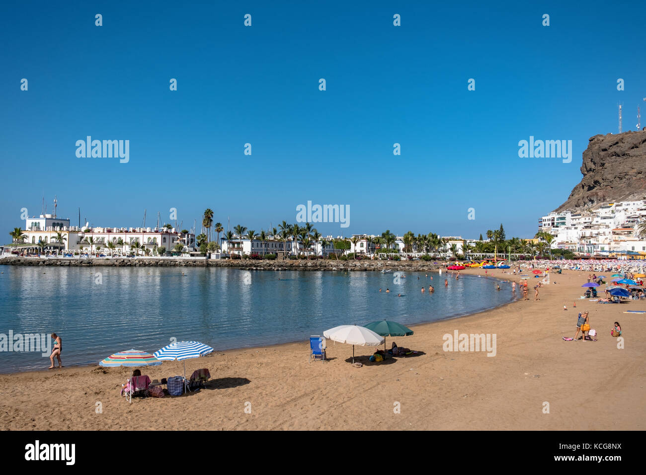 Bella Puerto de Mogan sull'isola di Gran Canaria, Spagna Foto Stock