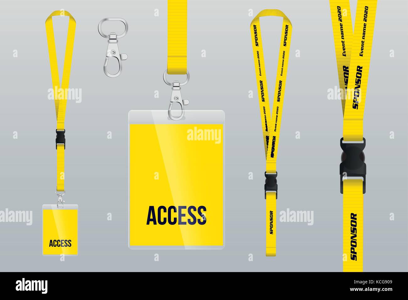 Set di cordino e badge. Esempio di progetto di vip pass. Modello di illustrazione vettoriale. Illustrazione Vettoriale Set di cordino e badge. Esempio di progetto di vip pass. Modello di illustrazione vettoriale. Illustrazione Vettoriale