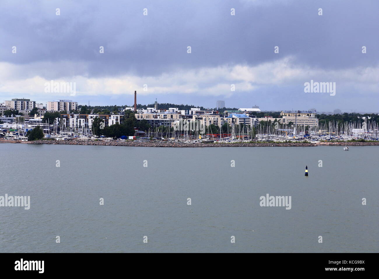 Moderni appartamenti al porto di Helsinki, Finlandia Foto Stock