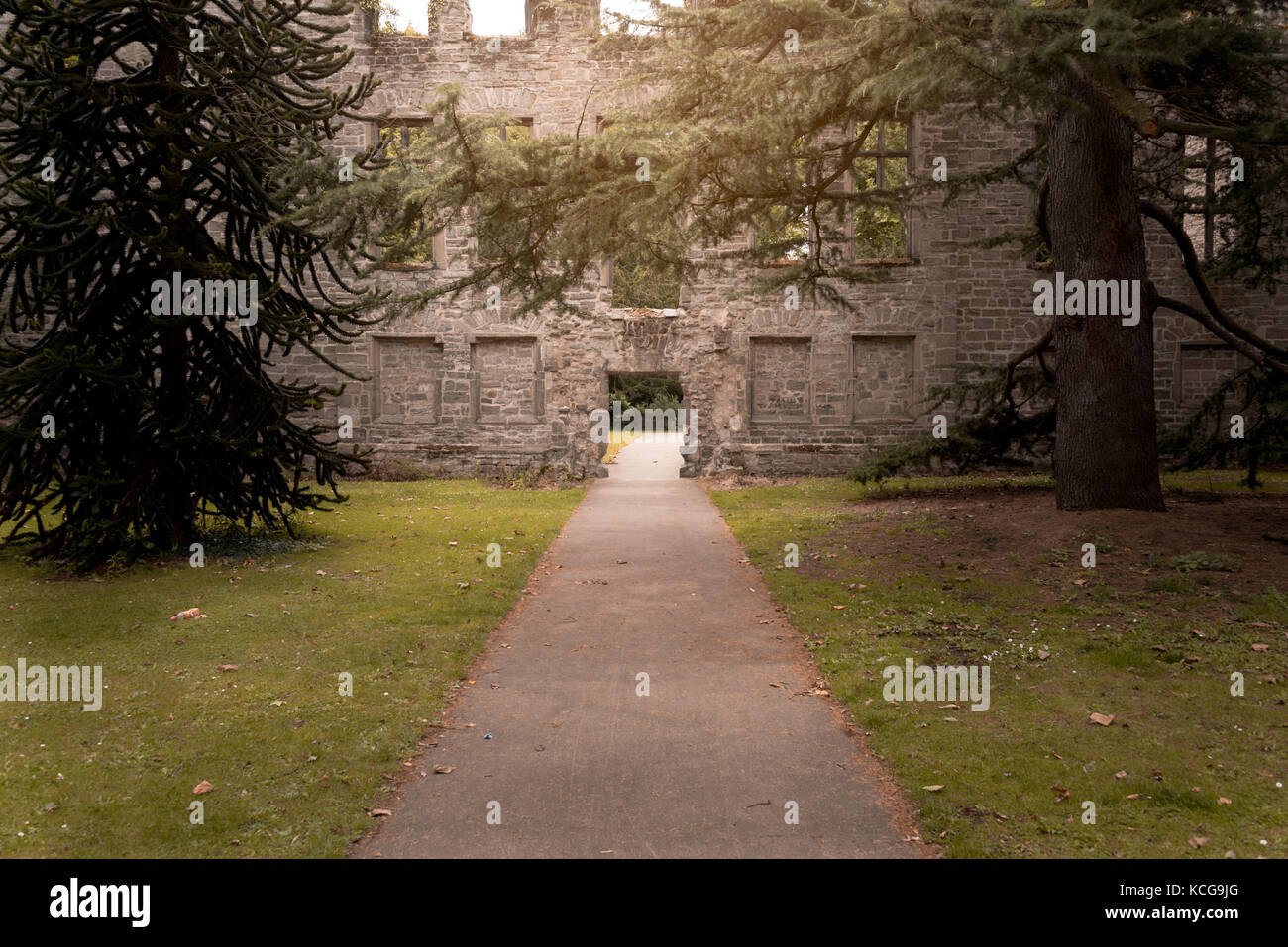 Rovine di leicester abbey a Leicester in Abbey Park Foto Stock