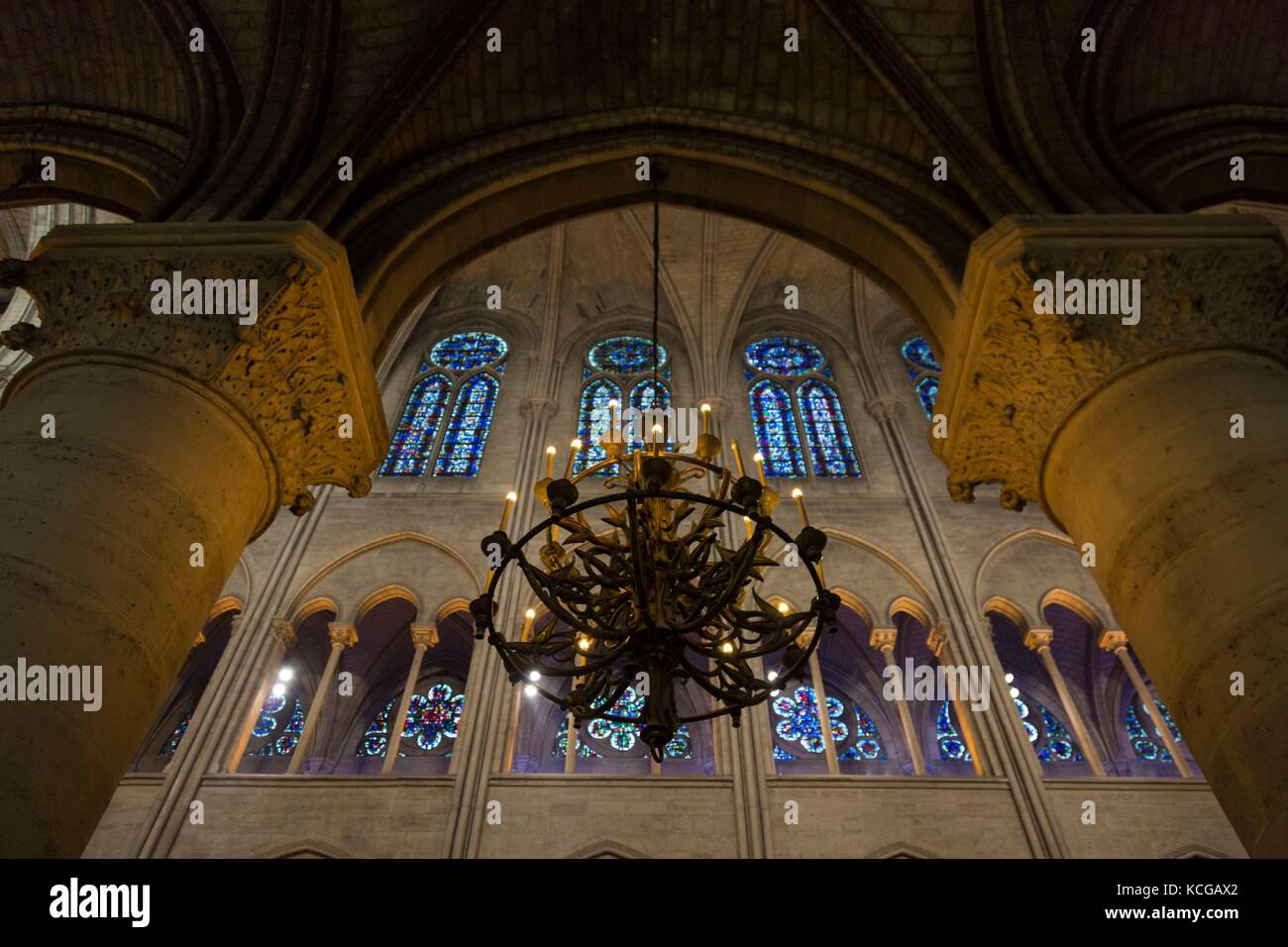 La cattedrale di Notre Dame, l'Ile de la Cite, Parigi, Francia. Foto Stock